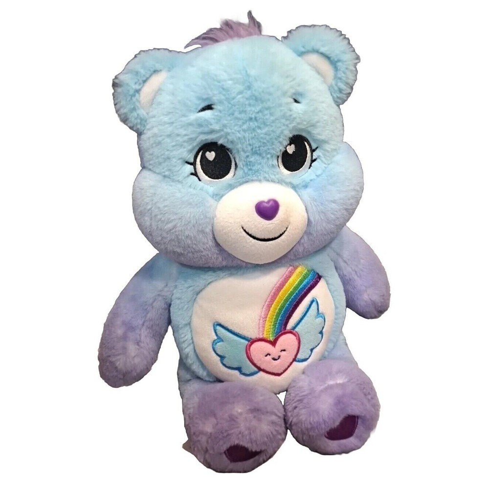 Care Bears 2021 Basic Fun Plush Cheer Bear Blue & Purple 12" Stuffed Toy